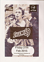 Sham 69 (1977 Line-up) - The 100 Club, Oxford Street, London 27.2.15